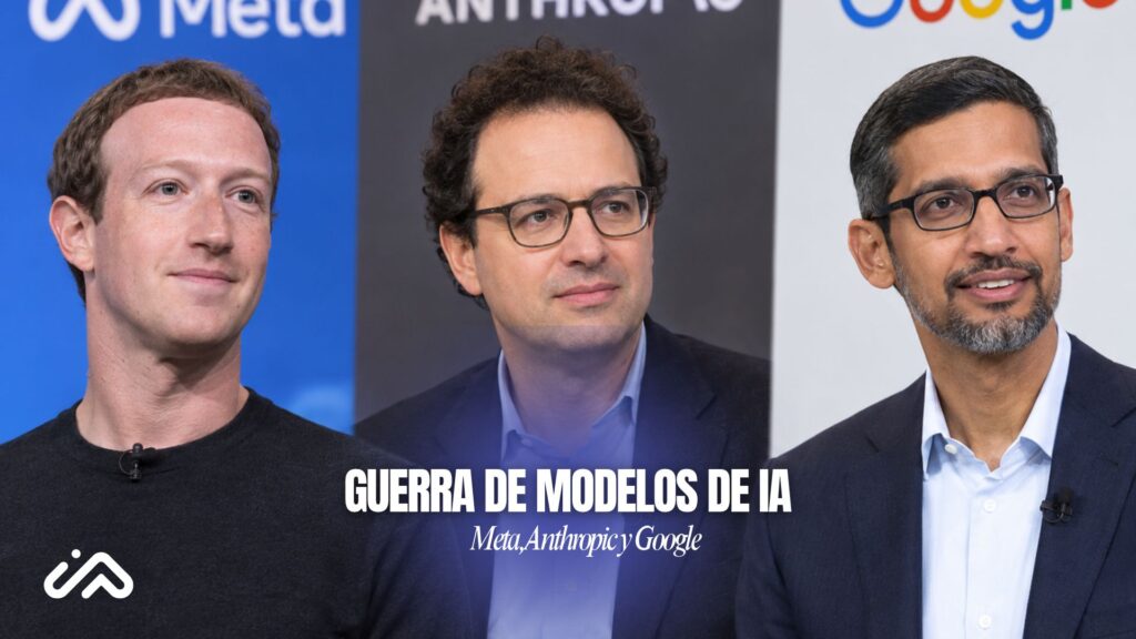 Guerra de modelos de IA: El choque estratégico entre Meta, Anthropic y Google por el control de la industria Guerra de modelos de IA: El choque estratégico entre Meta, Anthropic y Google por el control de la industria